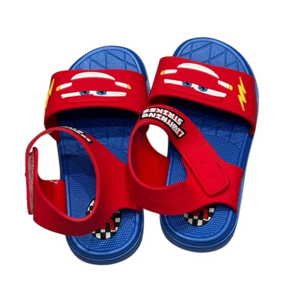 Kid’s Disney Pixar Cars Lightning McQueen Rubber Sandals: Size 2 - Picture 4 of 7